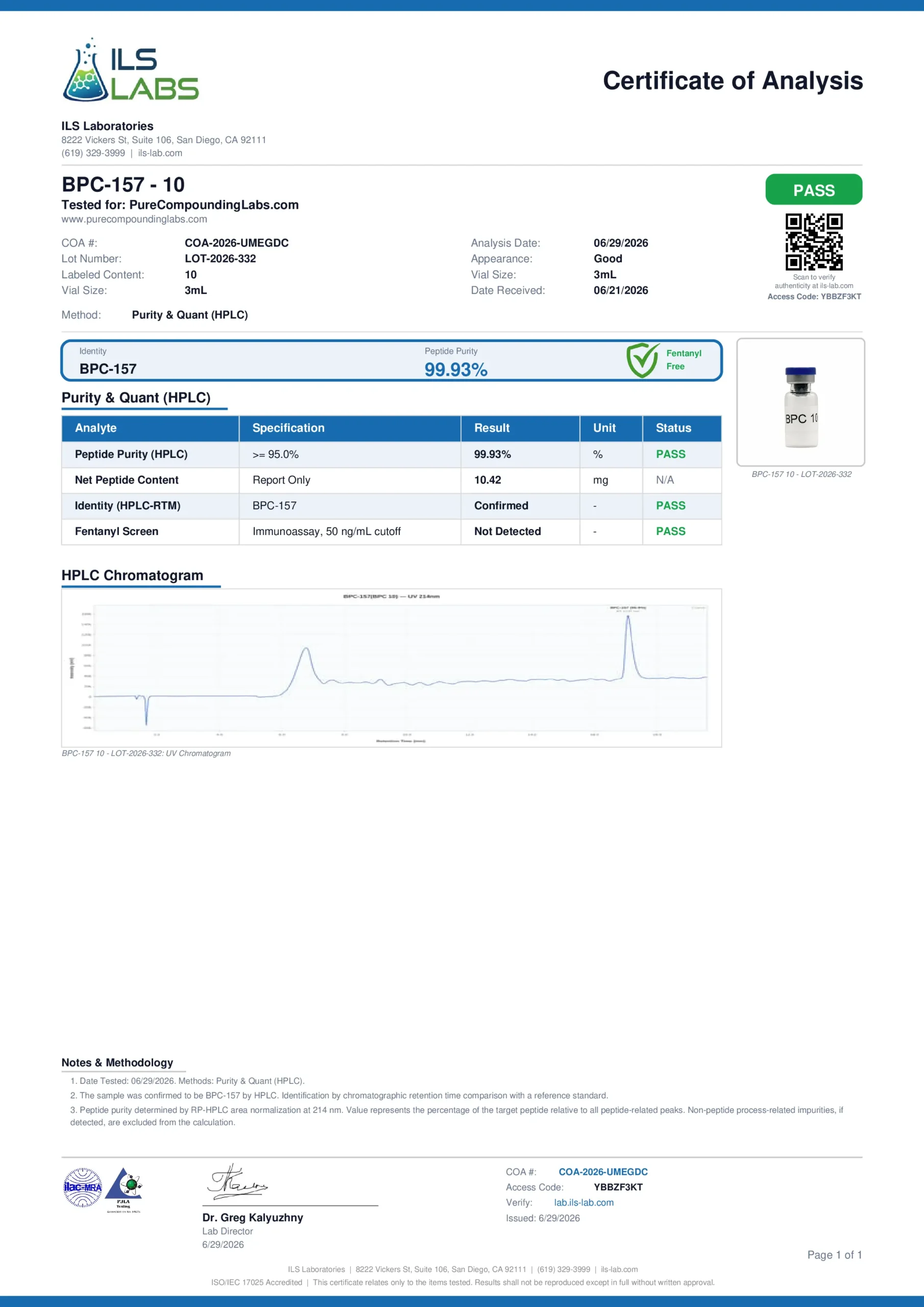 BPC-157 10mg Case (10 vials)