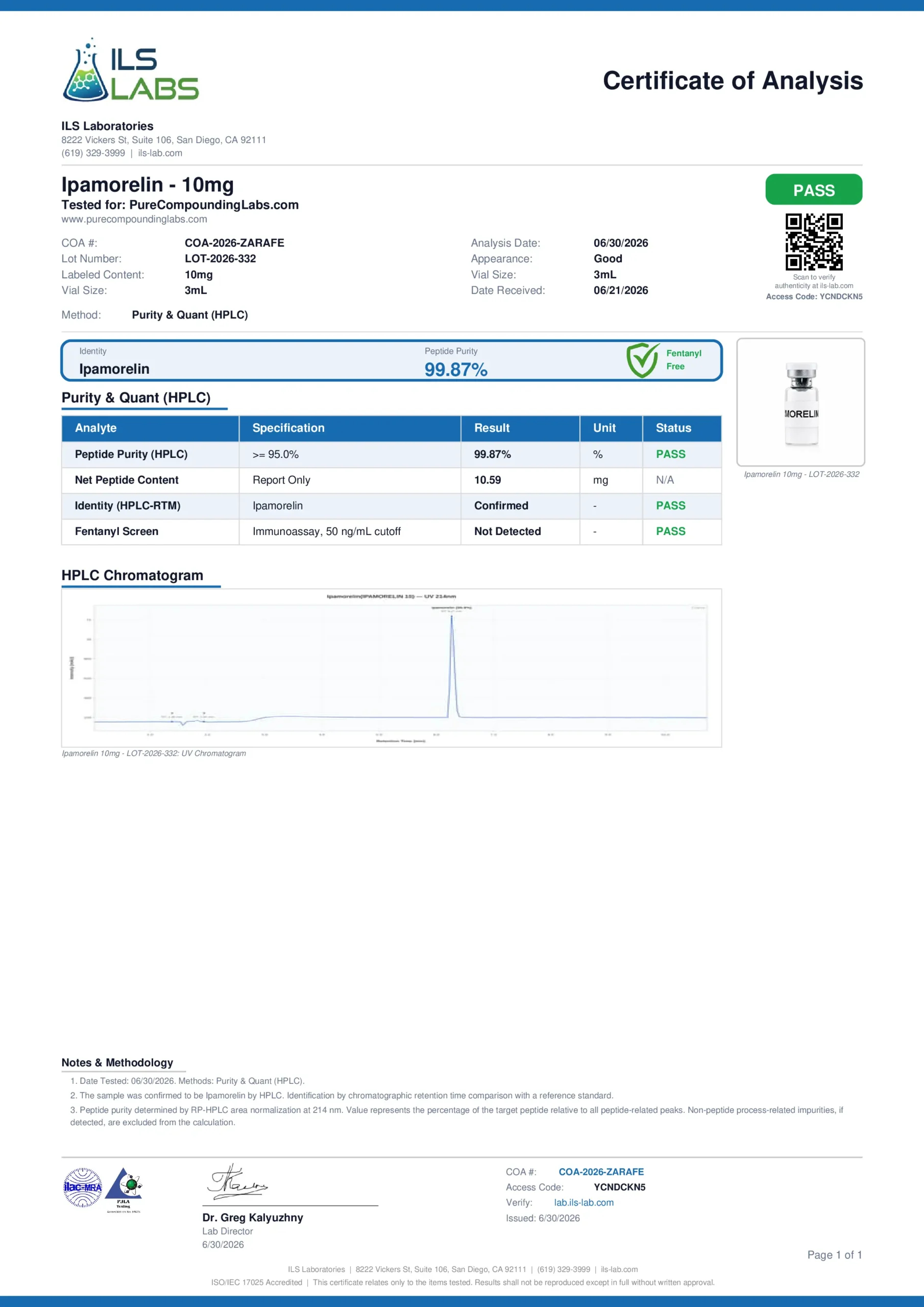 Ipamorelin 10mg Case (10 vials)