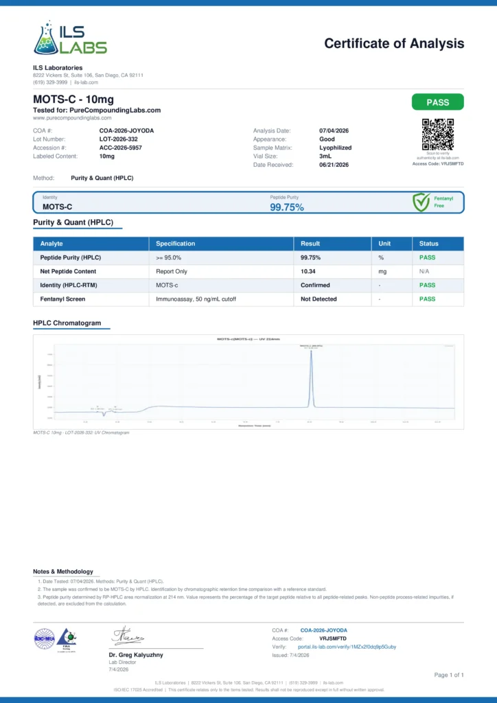MOTS-C 10mg Case (10 vials)