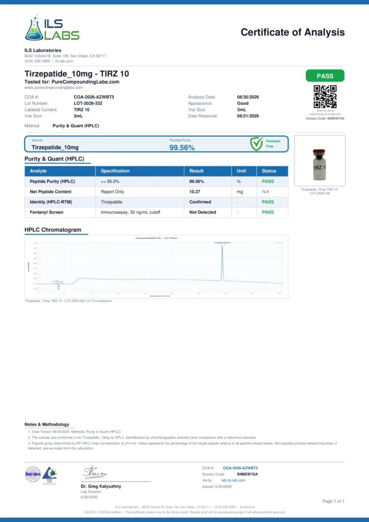 GLP-2 10mg COA