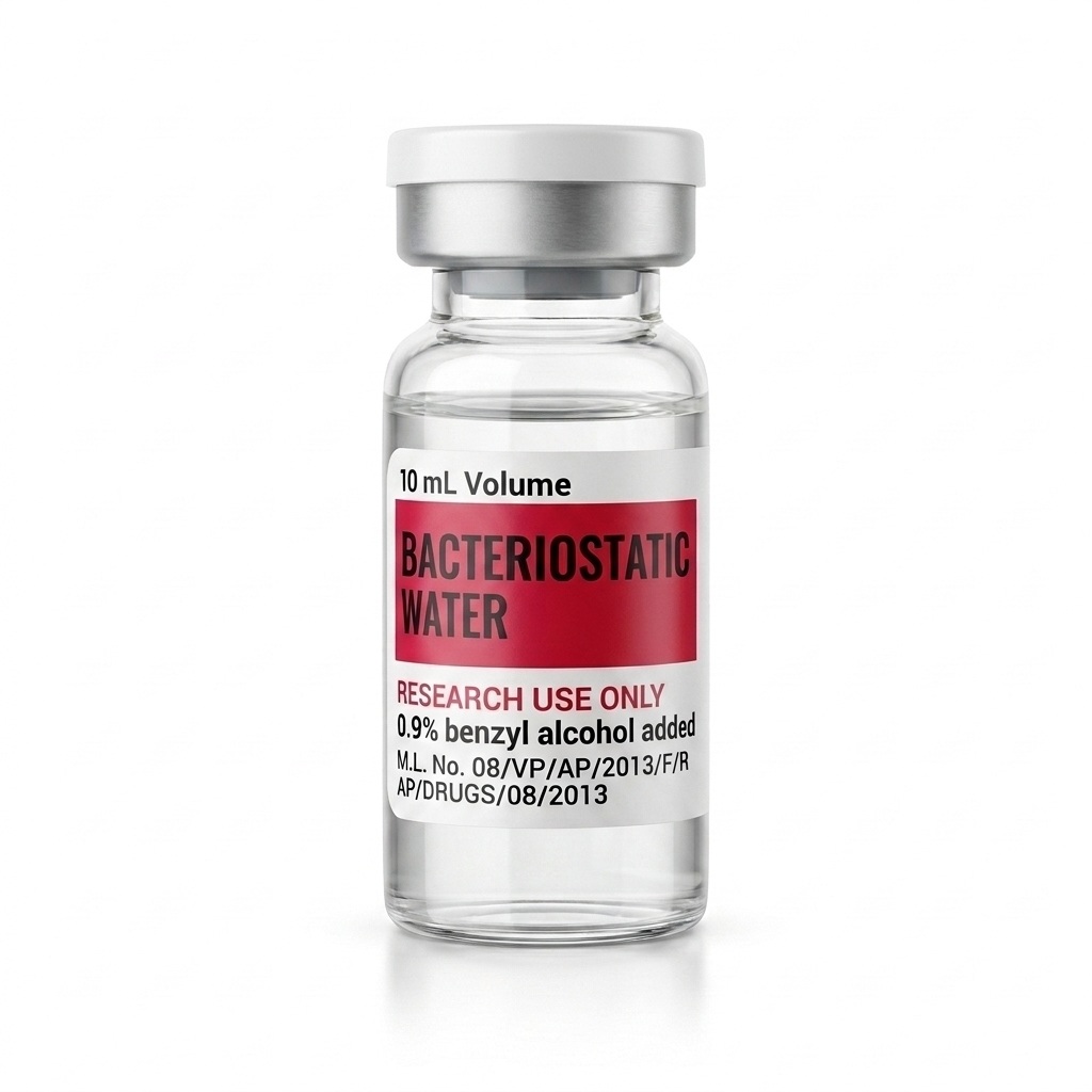BAC Water 10 mL vial with white protective cap